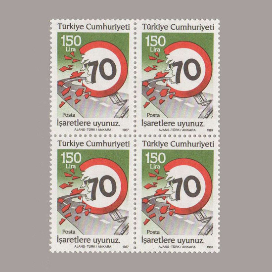 1987 TRAFİK KONULU SÜREKLİ SERİ DÖRTLÜ BLOK