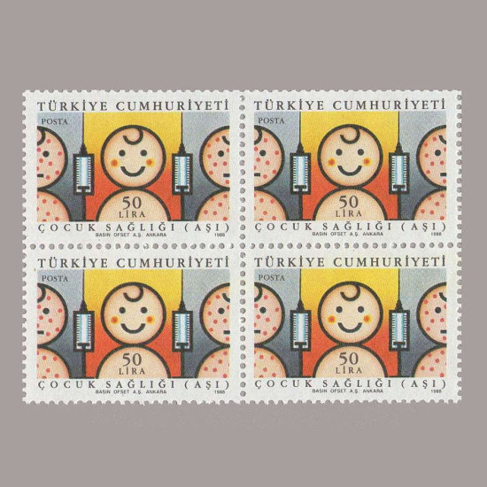 1988 SAĞLIK KONULU SÜREKLİ SERİ DÖRTLÜ BLOK