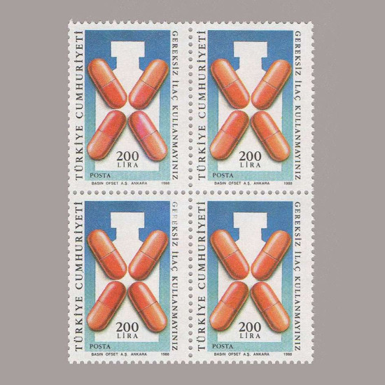 1988 SAĞLIK KONULU SÜREKLİ SERİ DÖRTLÜ BLOK