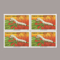 1989 TÜRK İPEK BÖCEKÇİLİĞİ DÖRTLÜ BLOK