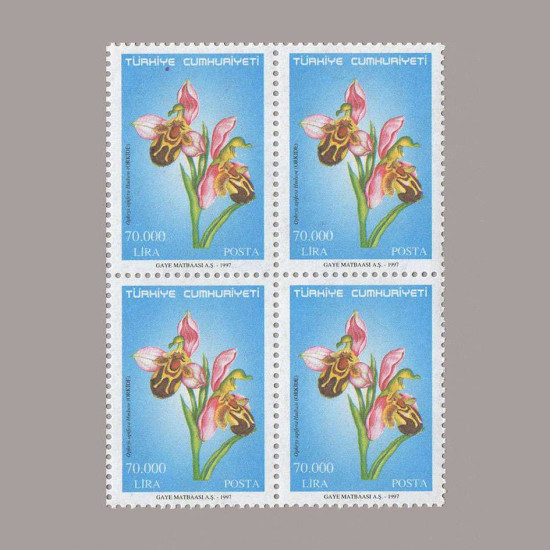 1997 ORKİDE KONULU SÜREKLİ SERİ DÖRTLÜ BLOK