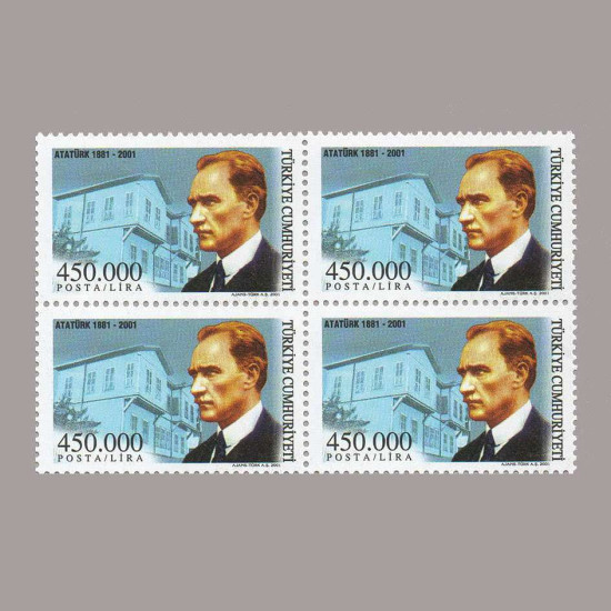 2001 ATATÜRK'ün DOĞUMUNUN 120.YILI DÖRTLÜ BLOK