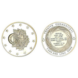 2000 TÜRKİYE'nin AB ADAY ÜYELİĞİ (MADALYON BASKI) GÜMÜŞ