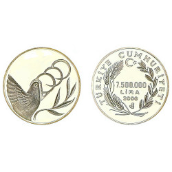 2000 GÜVERCİN HATIRA PARASI GÜMÜŞ