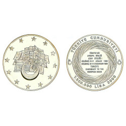 2000 TÜRKİYE'nin AB ADAY ÜYELİĞİ (DÜZ BASKI) GÜMÜŞ