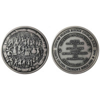 2002 23 NİSAN HATIRA PARASI (GÜMÜŞ KAPLAMA) BRONZ BÜYÜK BOY