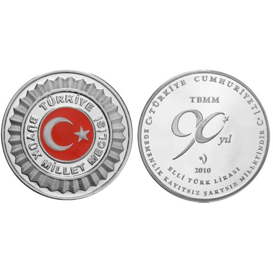 2010 TBMM'NİN 90.YIL HATIRA PARASI GÜMÜŞ