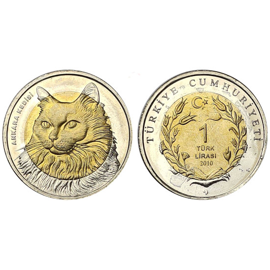 2010 ANKARA KEDİSİ HATIRA PARASI BİMETAL