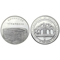 2012 ASPENDOS ANTİK KENTİ HATIRA PARASI GÜMÜŞ