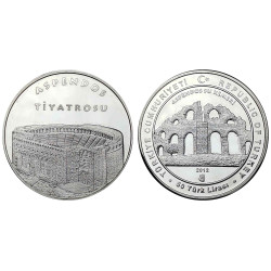 2012 ASPENDOS ANTİK KENTİ HATIRA PARASI GÜMÜŞ