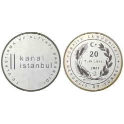 2021 KANAL İSTANBUL GÜMÜŞ HATIRA PARA