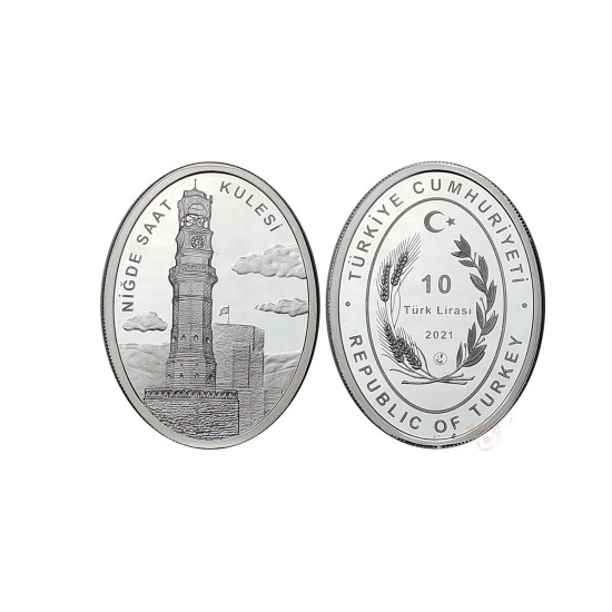 2021 NİĞDE SAAT KULESİ HATIRA PARASI GÜMÜŞ