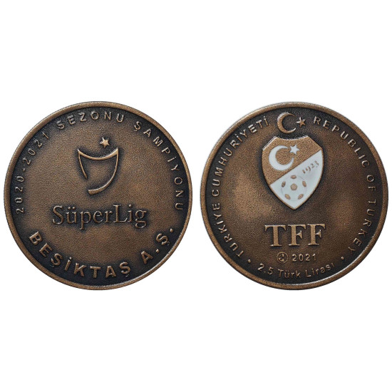 2021 BEŞİKTAŞ 16.ŞAMPİYONLUK HATIRA PARASI BRONZ