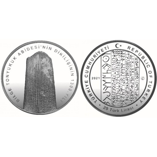 2021 BİLGE TONYUYUK ABİDESİNİN 1300.YILI PARASI GÜMÜŞ