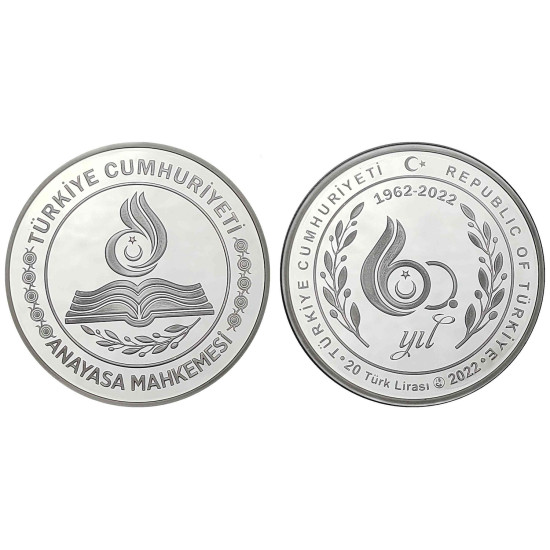 2022 YILI ANAYASA MAHKEMESİNİN 60. YILI  HATIRA GÜMÜŞ