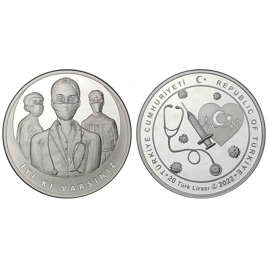 2022 YILI KORONAVİRÜS " İYİ Kİ VARSINIZ " HATIRA GÜMÜŞ 