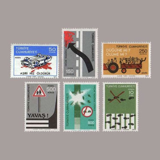 1977 TRAFİK KONULU SÜREKLİ SERİ (PLAKA YAZISIZ)